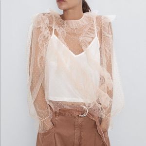 Zara Sheer Tule Top